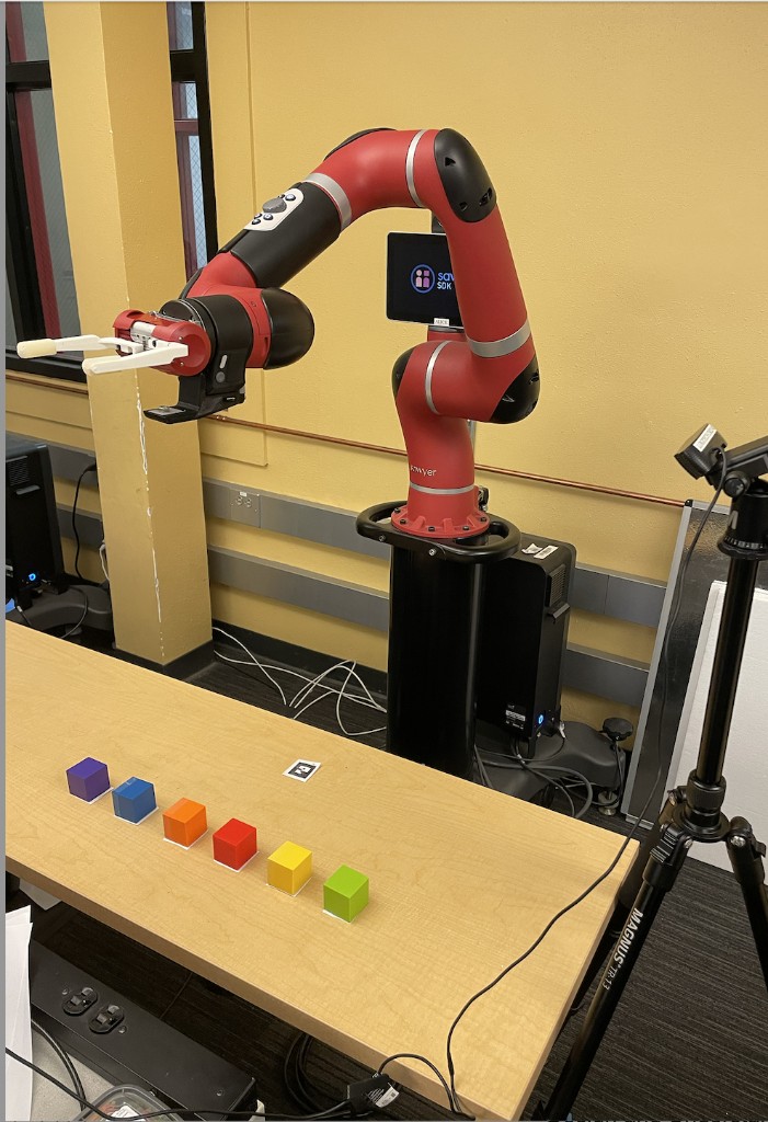 Sawyrter: Sawyer robot with colored blocks